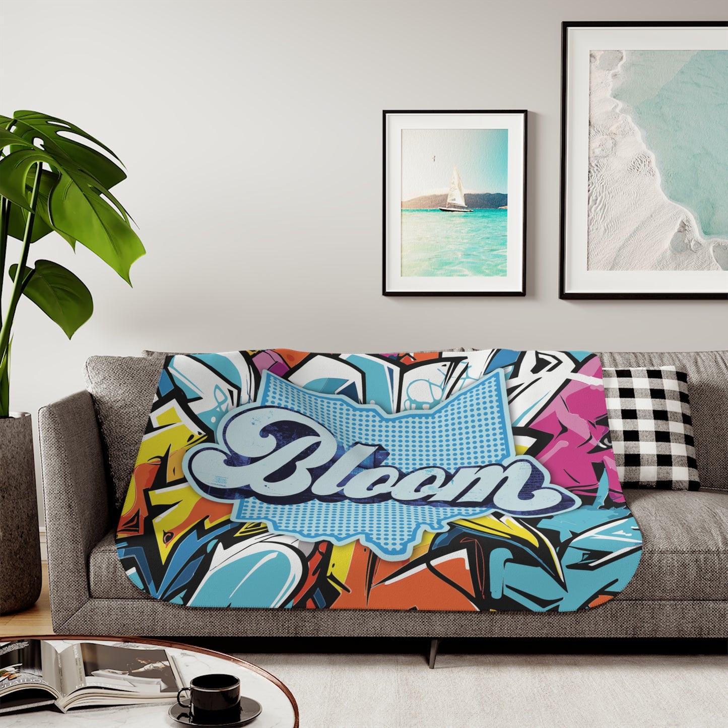 Ohio Bloom Sherpa Blanket