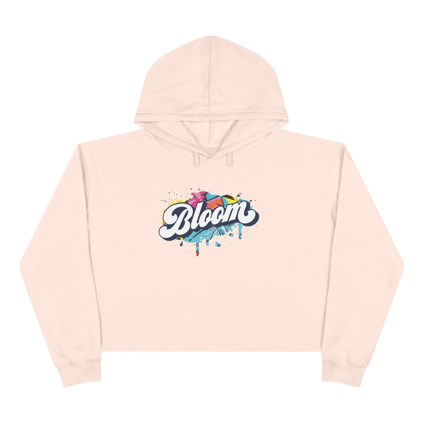 Graffiti Crop Hoodie for Women