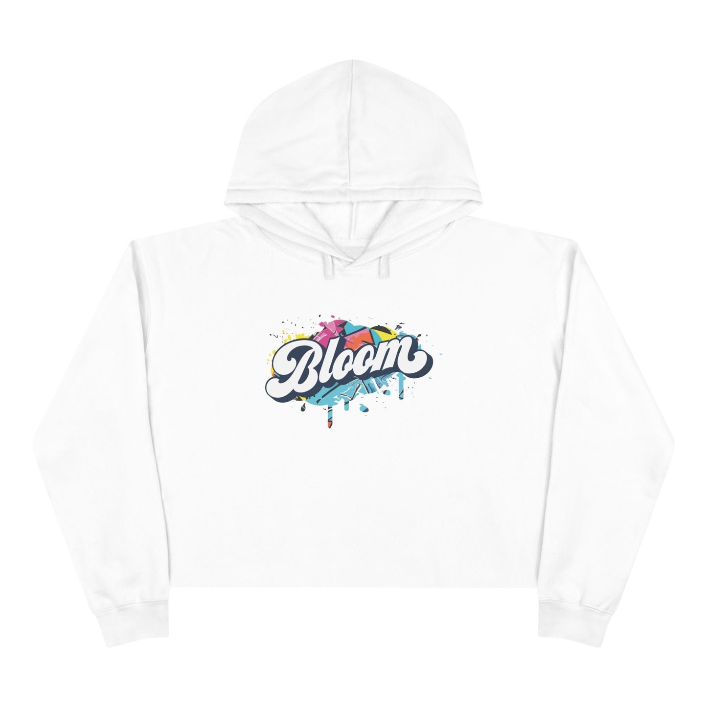 Graffiti Crop Hoodie for Women