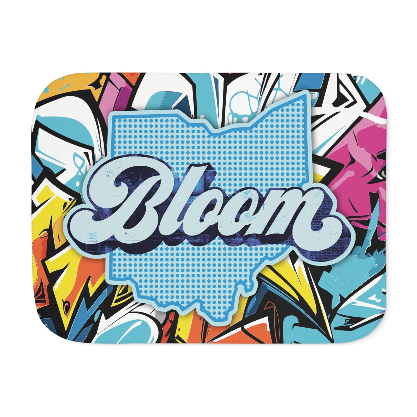 Ohio Bloom Sherpa Blanket