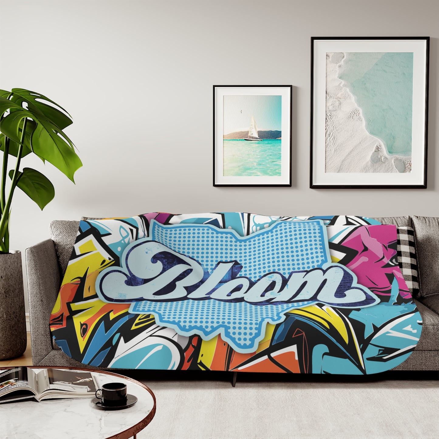 Ohio Bloom Sherpa Blanket