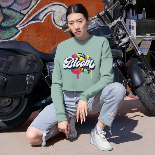 Bloom Drip Cropped Sweatshirt